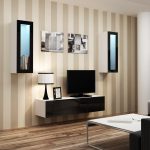 Cama TV stand VIGO 140 30/140/40 white/black gloss