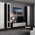 Cama TV stand VIGO 140 30/140/40 black/white gloss