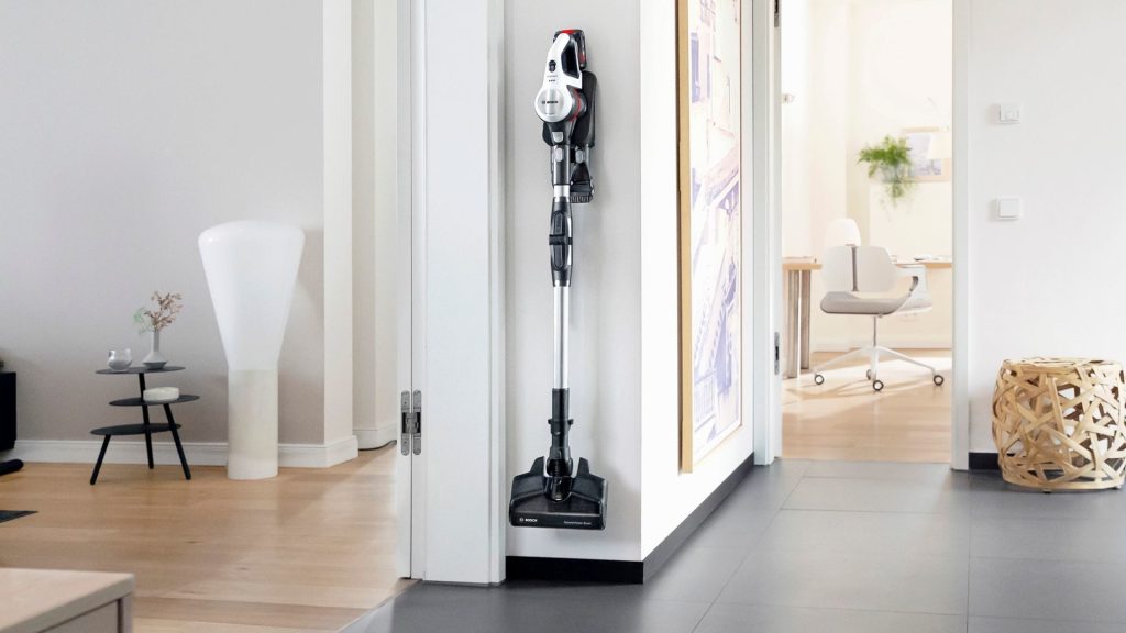 Bosch BSS711W stick vacuum/electric broom Battery Dry Bagless 0.3 L Black, Silver, White