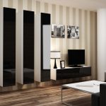 Cama TV stand VIGO 140 30/140/40 white/black gloss
