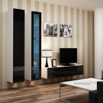 Cama TV stand VIGO 140 30/140/40 white/black gloss