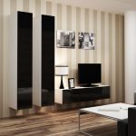 Cama TV stand VIGO 140 30/140/40 white/black gloss