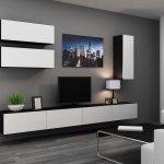 Cama TV stand VIGO 140 30/140/40 black/white gloss
