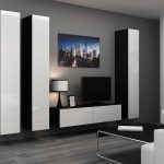 Cama TV stand VIGO 140 30/140/40 black/white gloss