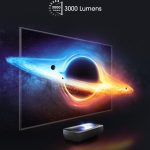 Hisense 120L9HA projection TV Ultra short throw projector 3000 ANSI lumens DLP UHD 4K (3840x2160) Black, Dark Grey